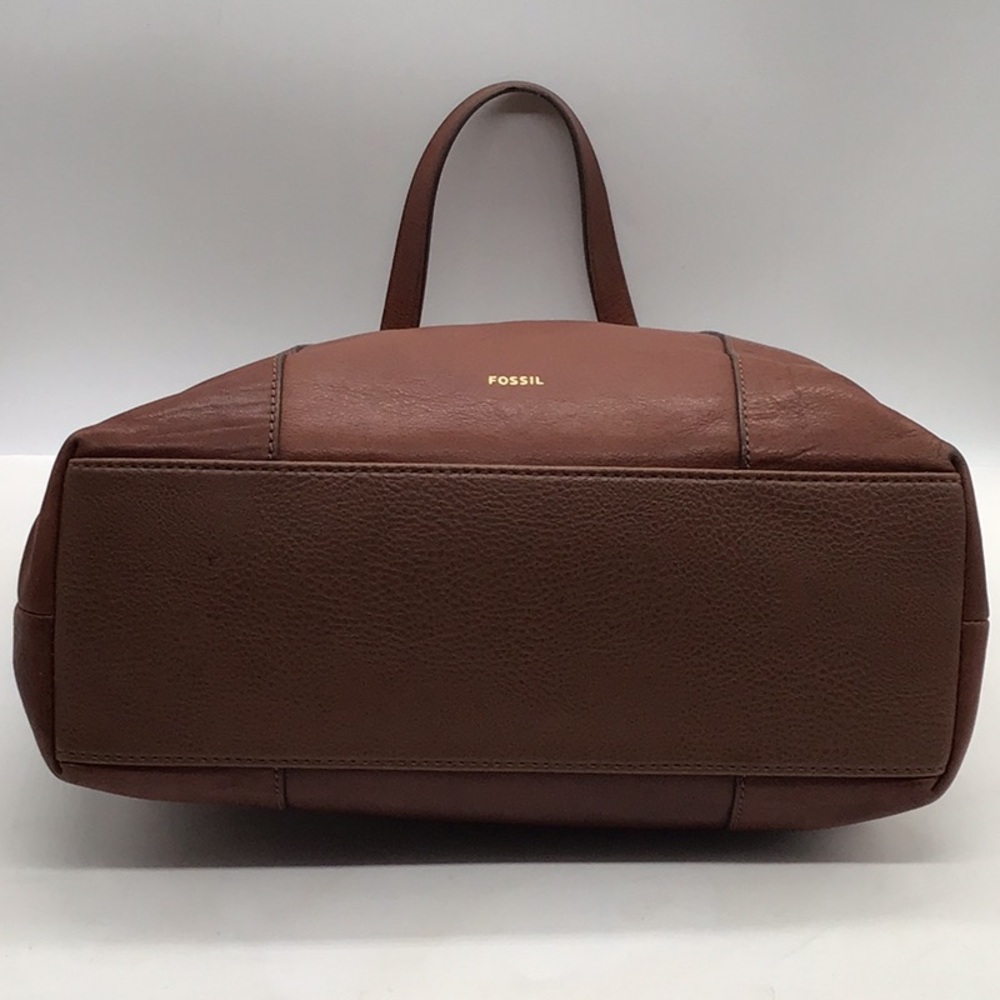Fossil Cognac Brown Leather Tote - Picture 8 of 16